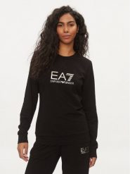 EA7 Emporio Armani Bluza 8NTM35 TJTXZ 0200 Czarny Regular Fit. Czarne bluzy EA7 Emporio Armani, s, bez wzorów, z bawełny, bez kaptura. Za 439.99 zł.