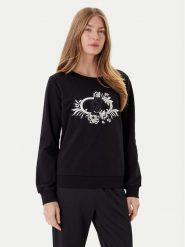 Liu Jo Sport Bluza TF5097 FS090 Czarny Regular Fit. Czarne bluzy bez kaptura Liu Jo Sport, xxl, bez wzorów, z bawełny, bez kaptura. Za 629.99 zł.
