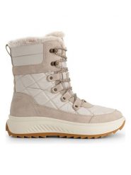 TRAVELIN' Kozaki zimowe w kolorze beżowym rozmiar: 39. Brązowe kozaki Travelin', na zimę, bez wzorów, z materiału, eleganckie, bez obcasa, bez zapięcia. Za 448.99 zł.