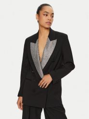 PINKO Marynarka Manduria 102848 A1JT Czarny Regular Fit. Czarne marynarki i żakiety Pinko, bez wzorów, z wiskozy, bez ramiączek. Za 1,659.00 zł.