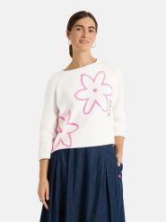 LIEBLINGSSTÜCK Sweter "Auri" w kolorze biało-jasnoróżowym rozmiar: 36. Białe swetry LIEBLINGSSTÜCK, bez wzorów, z bawełny, bez ramiączek. Za 342.60 zł.