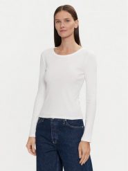 Gap Bluzka 542721-04 Biały Slim Fit. Białe bluzki GAP, s, bez wzorów, z bawełny, bez kołnierzyka, bez ramiączek. Za 89.99 zł.