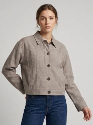 MOSS COPENHAGEN Kurtka koszulowa "Viana" w kolorze szarobrązowym rozmiar: M. Brązowe kurtki Moss Copenhagen, m, bez wzorów, bez kaptura. Za 188.40 zł.