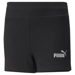 Młodzieżowe szorty Essentials+ PUMA Black. Czarna szorty Puma, bez wzorów, eleganckie. W wyprzedaży za 96.50 zł.