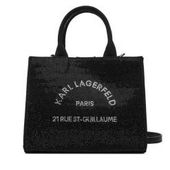 Torebka KARL LAGERFELD. Czarne torebki klasyczne KARL LAGERFELD, bez wzorów, klasyczne, bez dodatków. Za 439.99 zł.