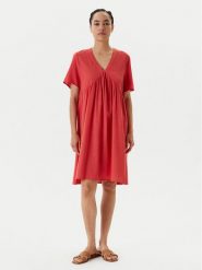 United Colors Of Benetton Sukienka letnia 4PQNDV0BS Czerwony Relaxed Fit. Czerwone sukienki United Colors Of Benetton, m, bez wzorów, z wiskozy, bez kołnierzyka, bez ramiączek. Za 259.99 zł.