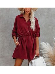 Milan Kiss Sukienka w kolorze bordowym rozmiar: S. Czerwone sukienki Milan Kiss, s, bez wzorów, bez kołnierzyka, bez ramiączek, mini. Za 165.99 zł.