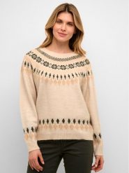 Cream Sweter Crcherry Knit 10610568 Beżowy Loose Fit. Brązowe swetry Cream, xxl, bez wzorów, z syntetyku, bez ramiączek. Za 219.99 zł.