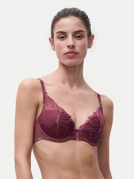 Chantelle Biustonosz z fiszbiną Legend C15YNA Bordowy. Czerwone biustonosze Chantelle, bez wzorów, z syntetyku. Za 439.99 zł.
