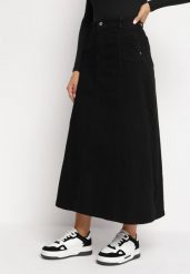 Czarna Spódnica Maxi Trapezowa Blovima. Czarne spódnice Born2be, m, bez wzorów, z materiału, maxi, trapezowe. Za 119.99 zł.