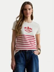 LAUREN RALPH LAUREN T-Shirt 200B21056002 Écru Relaxed Fit. T-shirty Lauren Ralph Lauren, xxl, bez wzorów, z bawełny, bez kołnierzyka, bez ramiączek. Za 548.99 zł.