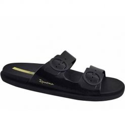 Klapki damskie Ipanema Follow Fem. Czarne klapki Ipanema, bez wzorów, z materiału, sportowe, bez obcasa, bez zapięcia. Za 195.00 zł.