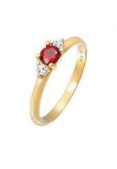 Elli PREMIUM Damski pierścioenke klasyczny z garnet i topaz w pozłacanym srebrze 925 Sterling Silver Pierścionki 1 ct. Szare pierścionki Elli PREMIUM, z granatem, pozłacane. Za 293.99 zł.