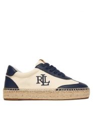 LAUREN RALPH LAUREN Espadryle 802P04428001 Biały. Białe espadryle Lauren Ralph Lauren, bez wzorów, ze skóry, bez obcasa. Za 729.99 zł.