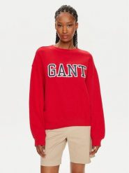Gant Bluza Logo 4200840 Czerwony Relaxed Fit. Czerwone bluzy Gant, xl, bez wzorów, z bawełny, bez kaptura. Za 369.99 zł.