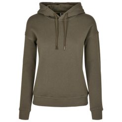 Bluza damska z kapturem Urban Classics organic. Zielone bluzy Urban Classics, bez wzorów, bez ramiączek, z kapturem. Za 209.00 zł.