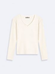 LTB Sweter w kolorze kremowym rozmiar: L. Brązowe swetry LTB, l, bez wzorów, prążkowane, bez ramiączek. Za 66.00 zł.