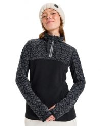 Bluza damska ROXY Sayna Half Zip. Czarne bluzy bez kaptura Roxy, xs, bez wzorów, z materiału, bez kaptura. Za 229.99 zł.