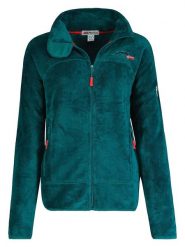 Geographical Norway Kurtka polarowa "Upaline" w kolorze ciemnozielonym rozmiar: XL. Zielone kurtki Geographical Norway, xl, bez wzorów, z polaru, bez kaptura. Za 112.29 zł.