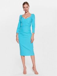 Nissa Sukienka codzienna RZ13994 Błękitny Slim Fit. Niebieskie sukienki Nissa, na co dzień, bez wzorów, z syntetyku, bez kołnierzyka, bez ramiączek, proste. Za 1,239.00 zł.