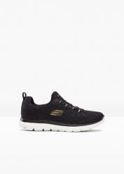 Sneakersy marki Skechers z pianką memory. Czarne buty sportowe lifestyle bonprix, bez wzorów, sportowe, bez zapięcia. Za 269.99 zł.