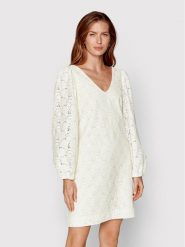 Samsøe Samsøe Sukienka letnia Anain F22200158 Biały Regular Fit. Białe sukienki Samsøe & Samsøe, xs, bez wzorów, z bawełny, bez kołnierzyka, bez ramiączek. Za 509.99 zł.