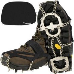 Raczki na Buty Kolce Turystyczne Raki TRIZAND + Etui. Czarne buty trekkingowe TRIZAND, bez wzorów, bez zapięcia, trekkingowe. Za 68.90 zł.
