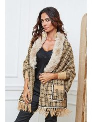 So Cachemire Kardigan "Escape" w kolorze beżowym rozmiar: M. Brązowe swetry So Cachemire, m, bez wzorów, ze splotem, bez ramiączek. Za 196.24 zł.