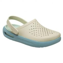 Buty do chodzenia damskie Crocs Inmotion Clog. Białe buty treningowe Crocs, bez wzorów, z materiału, bez zapięcia, trekkingowe. Za 263.99 zł.