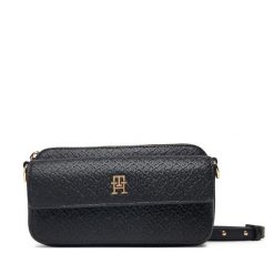 Torebka Tommy Hilfiger. Czarne listonoszki Tommy Hilfiger, bez wzorów, bez dodatków. Za 529.99 zł.