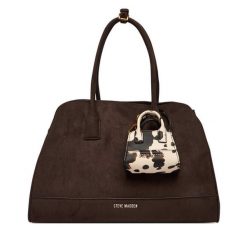 Torebka Steve Madden. Brązowe torebki klasyczne Steve Madden, bez wzorów, klasyczne, bez dodatków. Za 559.99 zł.
