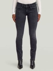 G-Star Dżinsy - Slim fit - w kolorze antracytowym rozmiar: W31/L/32. Czarne jeansy G-Star, l, z aplikacjami, ze skóry, klasyczne. Za 223.22 zł.