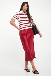 Spódnica midi satynowa Alessio MM. Spódnice MM, bez wzorów, z satyny, midi. Za 869.00 zł.