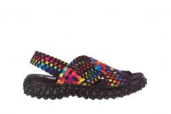 Sandały Rock Dakota Tutti Frutti Blk 23 032951, Czarny, Materiał - 40. Czarne sandały Rock Spring, bez wzorów, z materiału, rockowe, bez obcasa, na koturnie, bez zapięcia. W wyprzedaży za 164.99 zł.