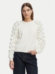 French Connection Sweter 798E1 Biały Regular Fit. Białe swetry French Connection, s, bez wzorów, z wiskozy, bez ramiączek. Za 526.99 zł.