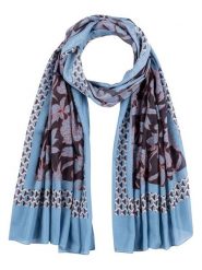 More & More Szal w kolorze niebiesko-brązowym rozmiar: onesize. Brązowe szaliki i kominy More & More, bez wzorów. Za 43.99 zł.