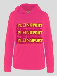 Plein Sport Bluza w kolorze różowym rozmiar: M. Różowe bluzy z kapturem Plein Sport, m, bez wzorów, z bawełny, z kapturem. Za 287.51 zł.
