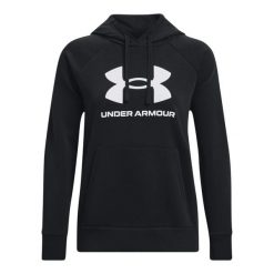 Bluza damska z kapturem Under Armour Rival Fleece Big Logo. Białe bluzy z kapturem Under Armour, bez wzorów, z kapturem, do biegania. Za 276.50 zł.