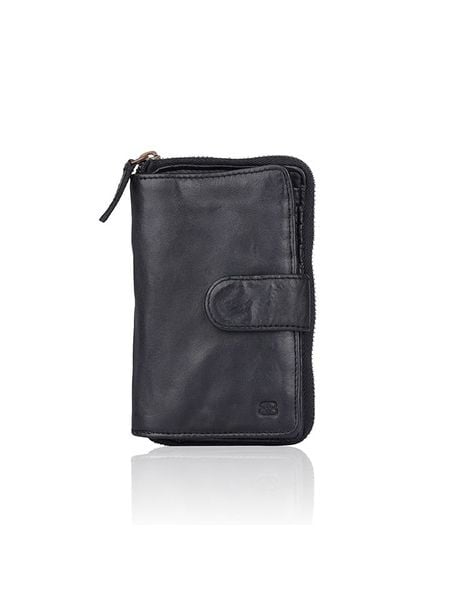 Bellicci Skórzany portfel "Collins" w kolorze czarnym - 9 x 17 x 3 cm rozmiar: onesize. Czarne portfele Bellicci, bez wzorów, z materiału. Za 161.34 zł.