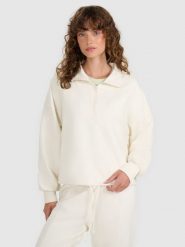 4F Bluza dresowa nierozpinana bez kaptura damska - beżowa XS. Brązowe bluzy bez kaptura 4f, xl, bez wzorów, z bawełny, bez kaptura. W wyprzedaży za 149.99 zł.
