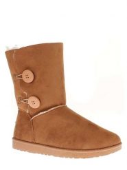 ISLAND BOOT Botki zimowe "Elisa" w kolorze jasnobrązowym rozmiar: 37. Brązowe botki Island Boot, bez wzorów, z materiału, bez obcasa, bez zapięcia. Za 129.57 zł.