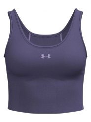 Under Armour Top sportowy w kolorze fioletowym rozmiar: XS. Różowe topy sportowe Under Armour, xs, bez wzorów, z materiału, outdoorowe. Za 99.99 zł.