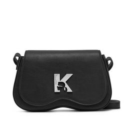 Torebka Karl Lagerfeld Jeans. Czarne listonoszki Karl Lagerfeld Jeans, bez wzorów, z jeansu, bez dodatków. Za 579.99 zł.