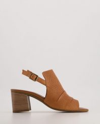 SANDAŁY Z CHOLEWKĄ 039262 TAN. Sandały Venezia, bez wzorów, ze skóry, bez obcasa, bez zapięcia. Za 239.00 zł.