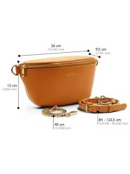 ATELIERS SAINT GERMAIN Skórzana saszetka w kolorze jasnobrązowym - 26 x 15 x 9,5 cm rozmiar: onesize. Brązowe nerki i saszetki ATELIERS SAINT GERMAIN, bez wzorów, z materiału, sportowe, bez dodatków. Za 304.99 zł.