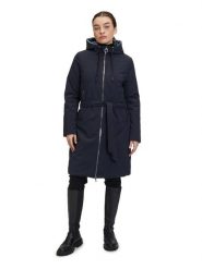 Betty Barclay Płaszcz zimowy w kolorze granatowym rozmiar: 44. Niebieskie płaszcze Betty Barclay, na zimę, bez wzorów, z puchu, bez kaptura. Za 404.99 zł.