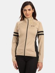 Kilpi Kurtka polarowa "Junie" w kolorze beżowym rozmiar: 38. Brązowe kurtki Kilpi, bez wzorów, z materiału, bez kaptura. Za 234.42 zł.