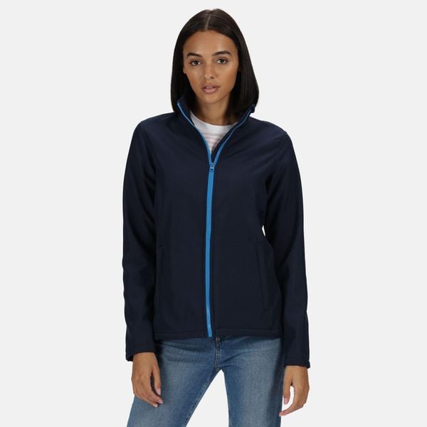 Kurtka Softshellowa Damska Do Druku. Niebieskie kurtki przejściowe sportowe Regatta, xl, bez wzorów, z materiału, bez kaptura, trekkingowe. Za 95.99 zł.