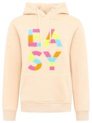 Zwillingsherz Bluza "EASY" w kolorze beżowym rozmiar: S/M. Brązowe bluzy Zwillingsherz, m, z aplikacjami, bez ramiączek, z kapturem. Za 184.89 zł.