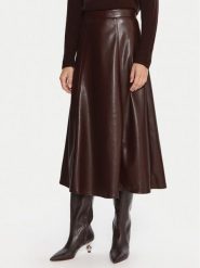 Marella Spódnica z imitacji skóry Vally 2525776022 Bordowy Regular Fit. Czerwone spódnice Marella, bez wzorów, ze skóry. Za 559.99 zł.